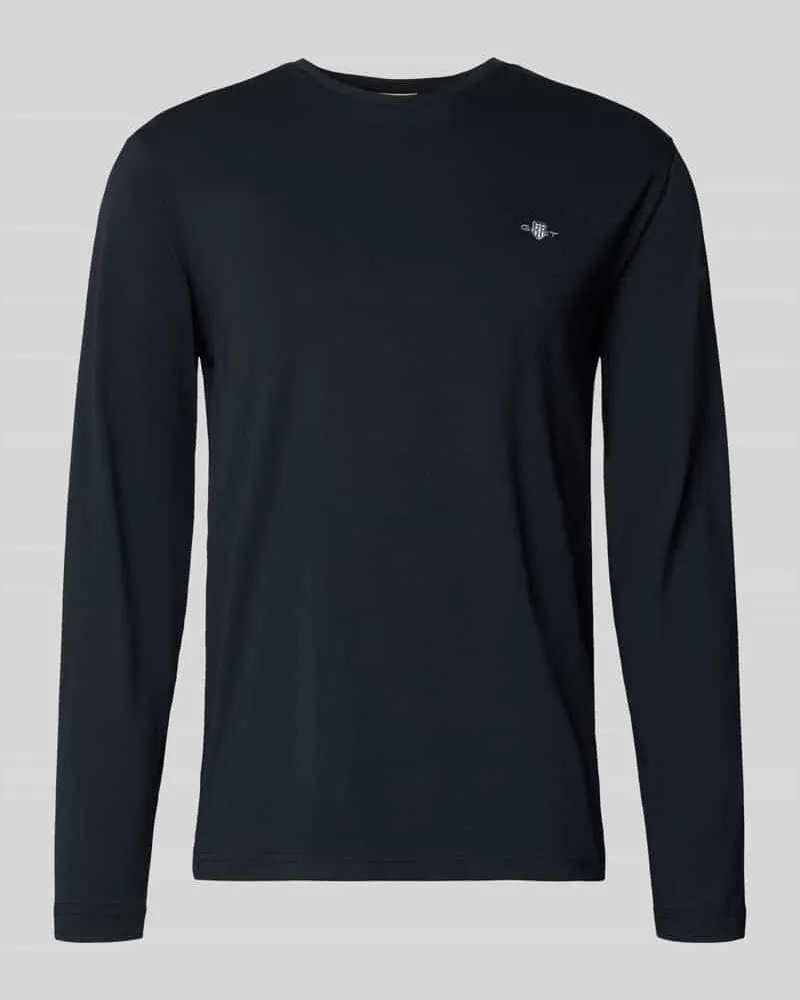 Gant Longsleeve mit Label-Stitching Black