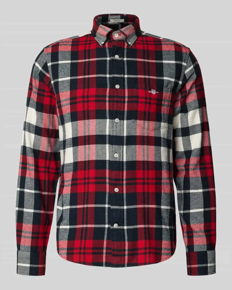 Gant Freizeithemd mit Knopfleiste Rot