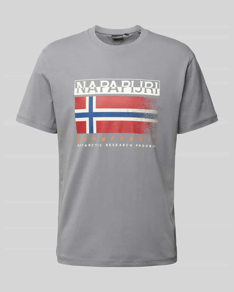 Napapijri T-Shirt mit Label- und Statement-Print Modell KREIS 
