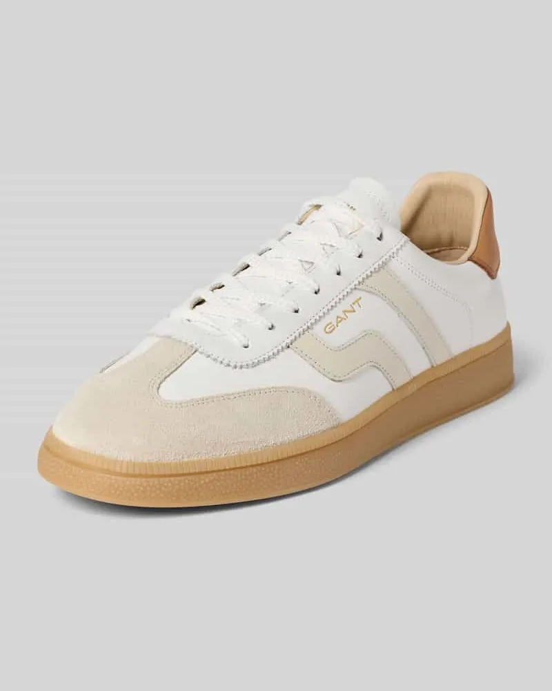 Gant Sneaker aus reinem Leder mit Logo-Detail Modell 'Cuzmo Weiss