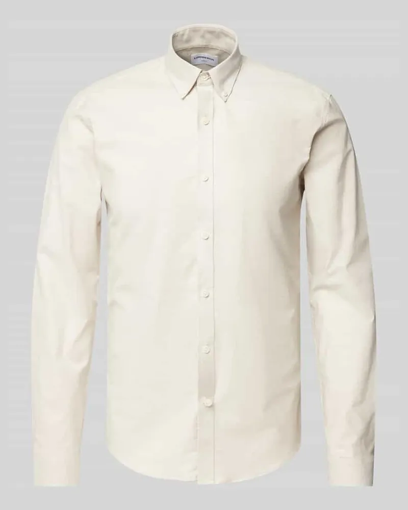 Lindbergh Slim Fit Freizeithemd mit Knopfleiste Modell 'Oxford 