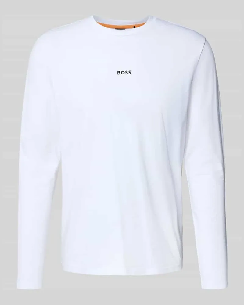HUGO BOSS Regular Fit Langarmshirt aus Baumwoll-Mix Modell 'CHARK 