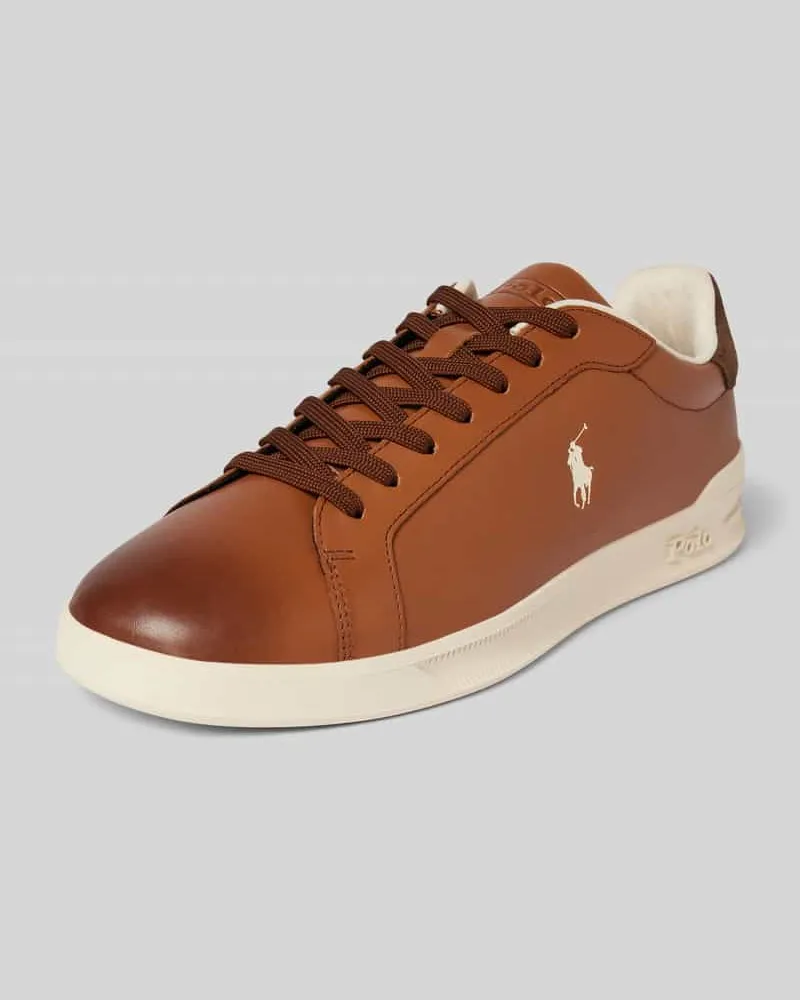 Ralph Lauren Ledersneaker mit Logo-Print Modell 'HERITAGE COURT 