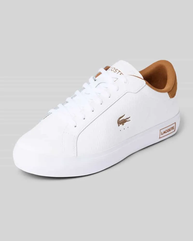 Lacoste Sneaker aus echtem Rindsleder Modell 'POWERCOURT Weiss