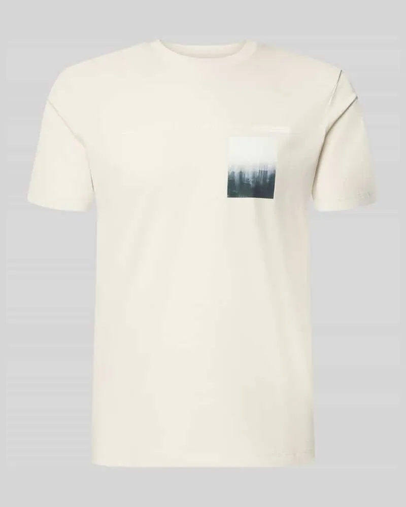Tom Tailor Regular Fit T-Shirt aus reiner Baumwolle Offwhite