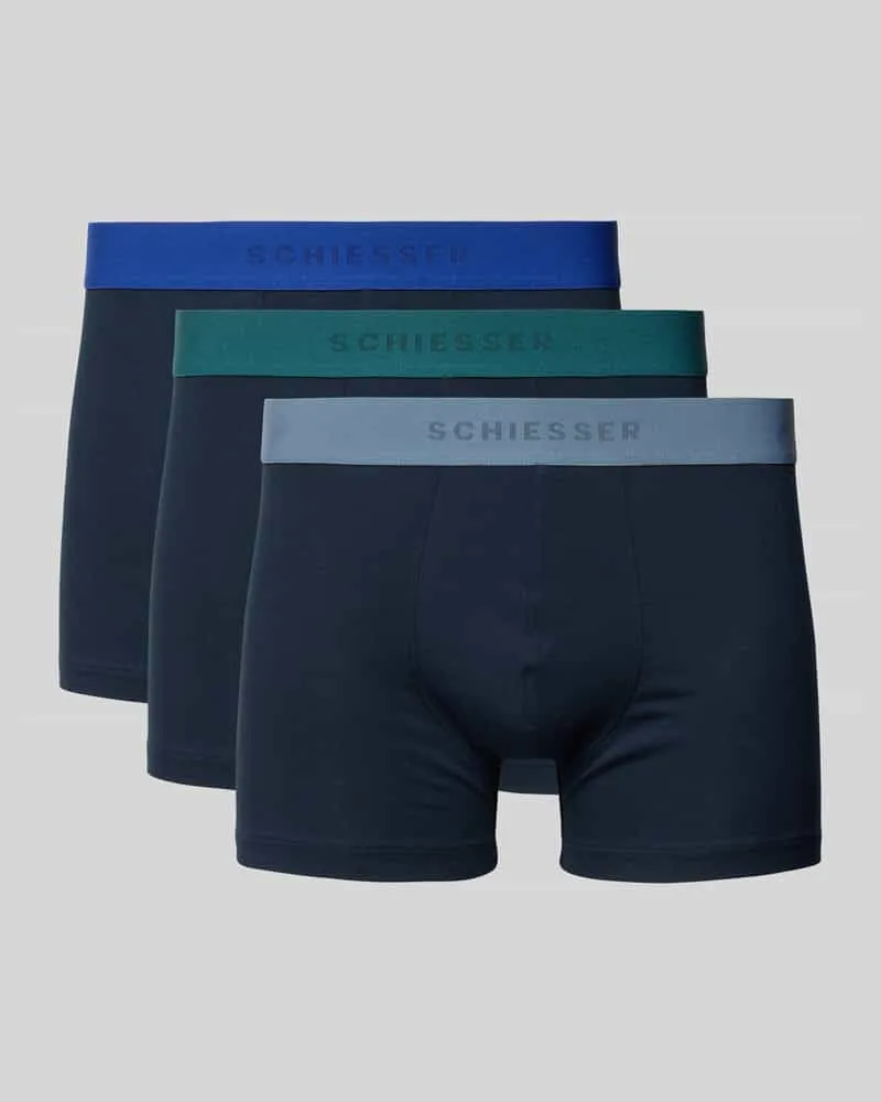 Schiesser Trunks mit Stretch-Anteil im 3er-Pack Marine
