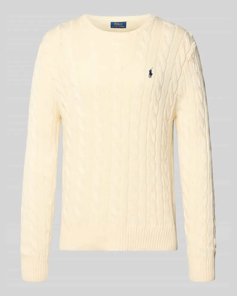 Ralph Lauren Strickpullover mit Label-Stitching Offwhite