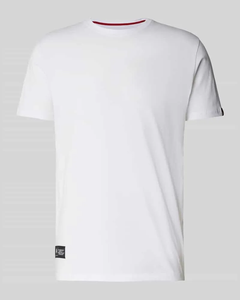 Alpha Industries T-Shirt mit Label-Details und Rundhalsausschnitt 