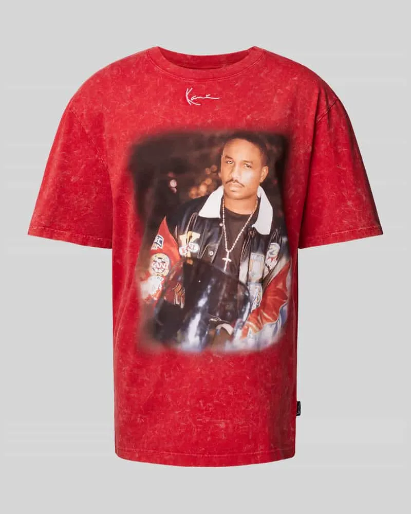 Karl Kani T-Shirt mit Label-Stitching Modell 'Tiny Rot