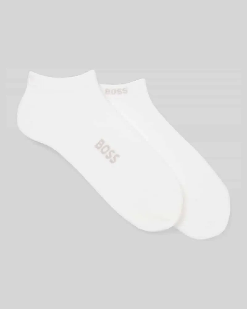 HUGO BOSS Füsslinge aus Viskose-Mix Modell 'CHRIS Weiss