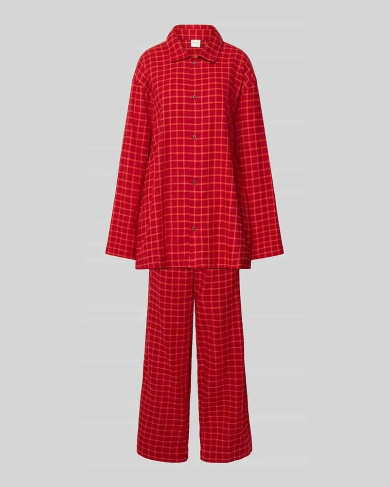 Calvin Klein Pyjama mit Knopfleiste Bordeaux