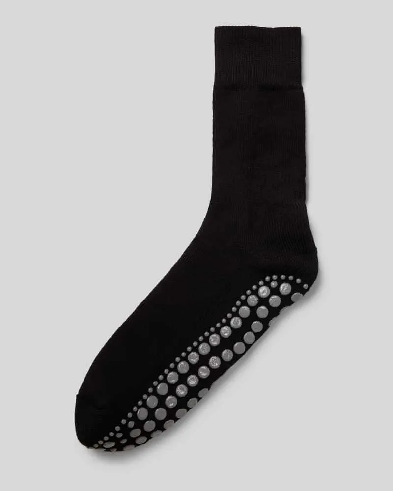 Falke Socken mit geripptem Abschluss Black