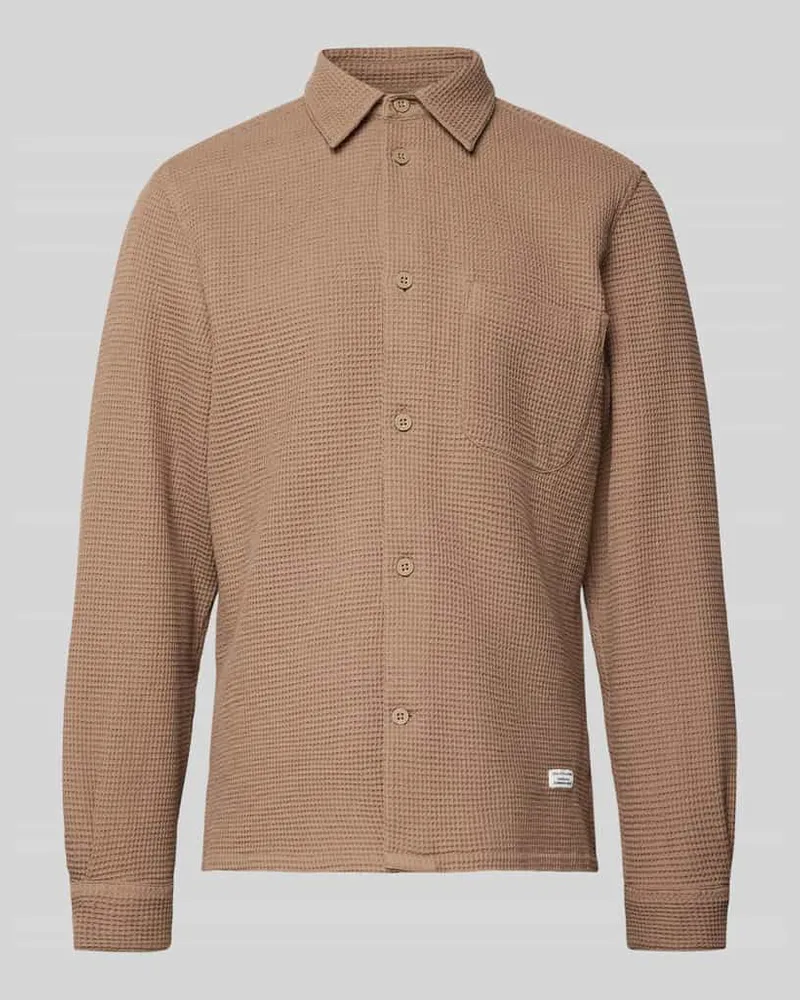 Marc O'Polo Regular Fit Freizeithemd aus reiner Baumwolle Taupe