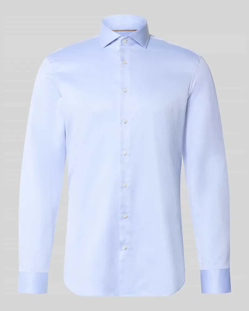JAKE*S Super Slim Fit Businesshemd in Premiumqualität Bleu