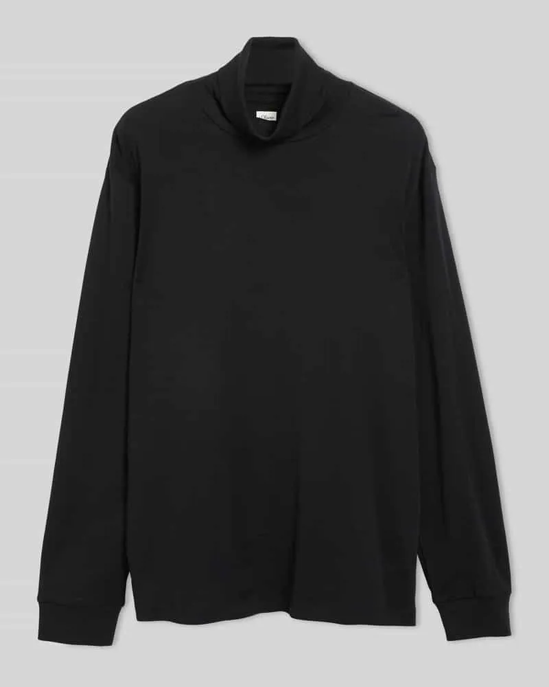S.Oliver Langarmshirt mit Rollkragen Jersey Black