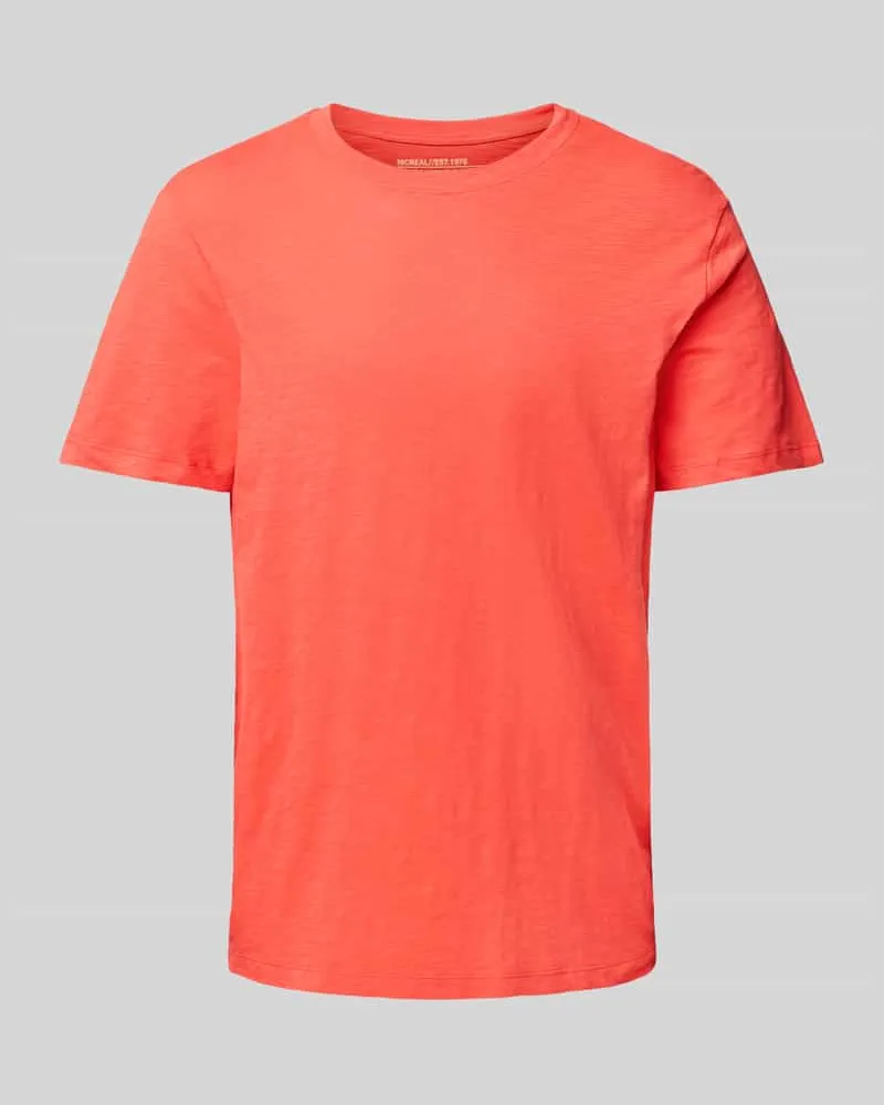 McNeal T-Shirt mit geripptem Rundhalsausschnitt Hellrot