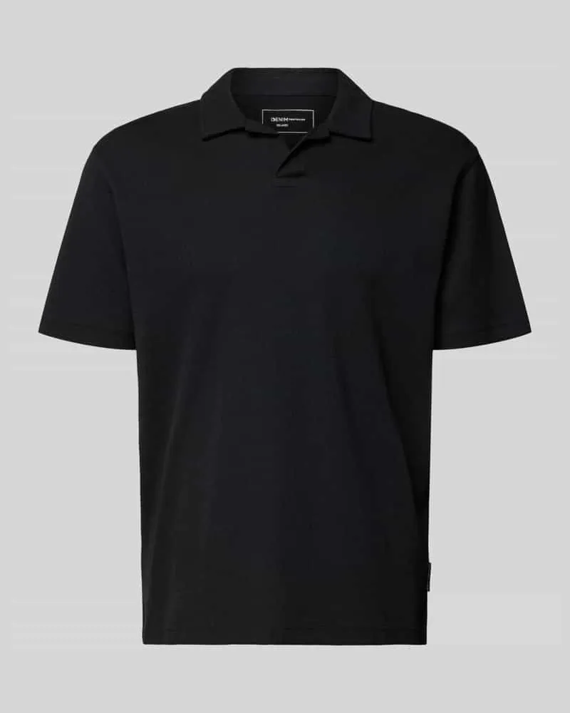 Tom Tailor Relaxed Fit Poloshirt aus Baumwoll-Mix Black