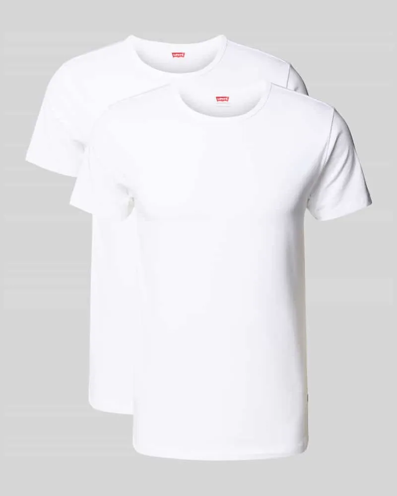 Levi's T-Shirt mit geripptem Rundhalsausschnitt im 2er-Pack 