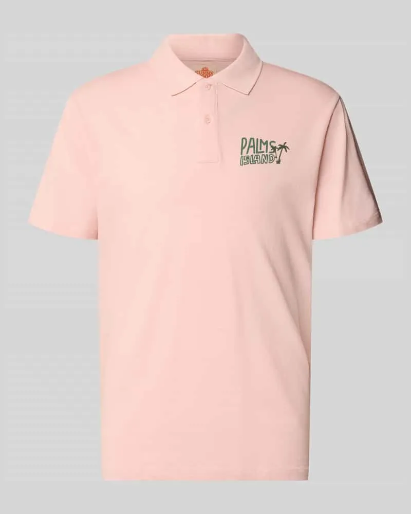 Blend Regular Fit Poloshirt mit Print und Knopfleiste Modell 'MAILLE Apricot