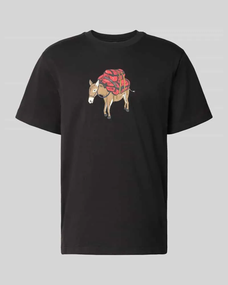 The North Face T-Shirt mit Motiv-Print Modell 'DONKEY TAXI Black