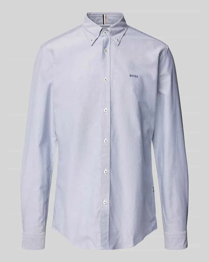 HUGO BOSS Regular Fit Business-Hemd mit Button-Down-Kragen Modell 'Roan 