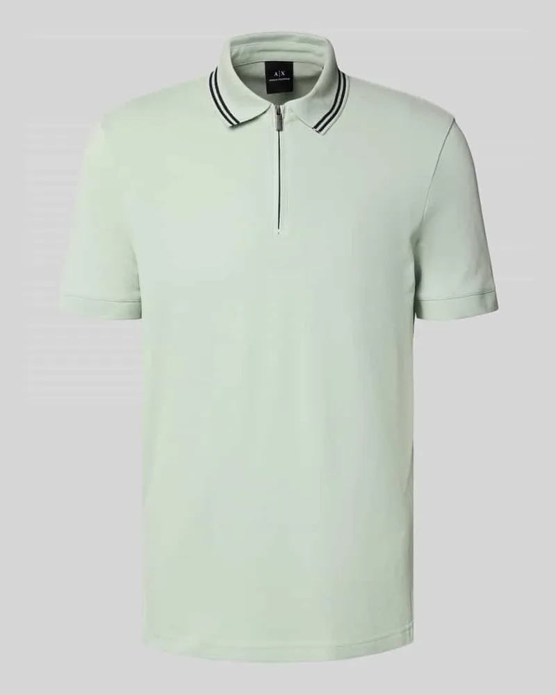 Armani Exchange Poloshirt mit kurzem Reißverschluss 