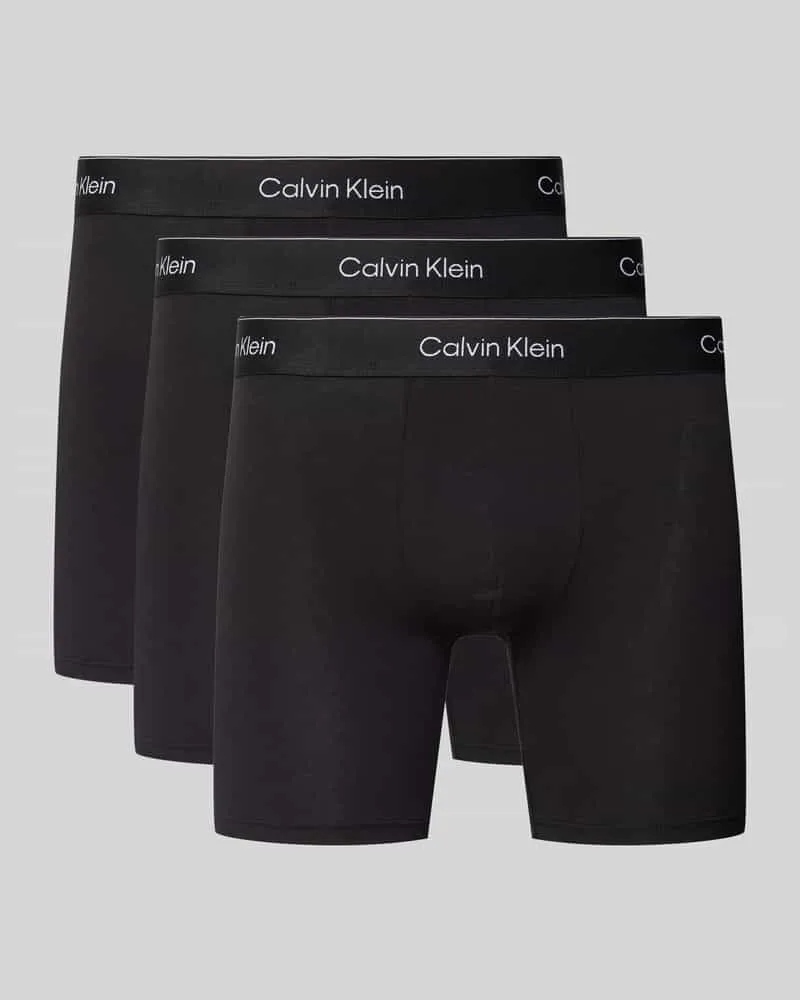 Calvin Klein Boxershorts mit elastischem Label-Bund im 3er-Pack Black