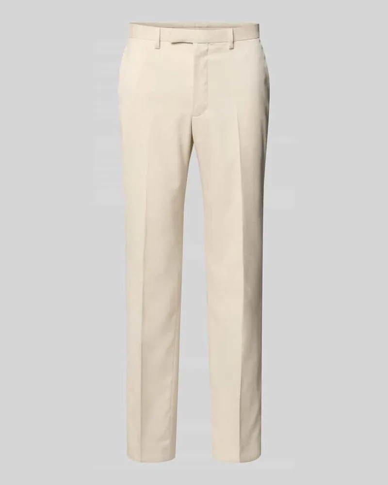 McNeal Slim Fit Anzughose mit Bundfalten Beige