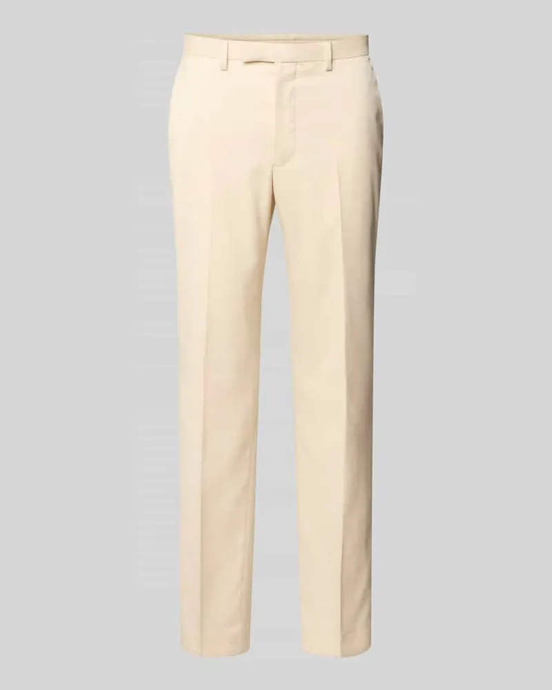McNeal Slim Fit Anzughose mit Bundfalten Beige