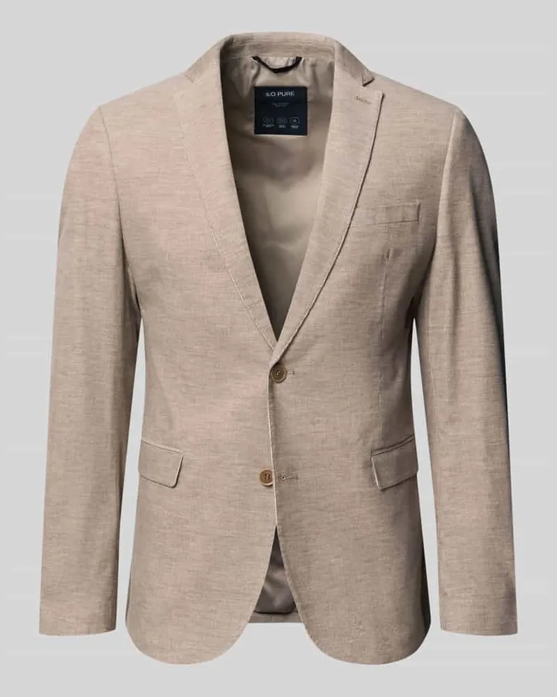 S.Oliver Regular Fit Sakko mit Pattentaschen SoPure Beige