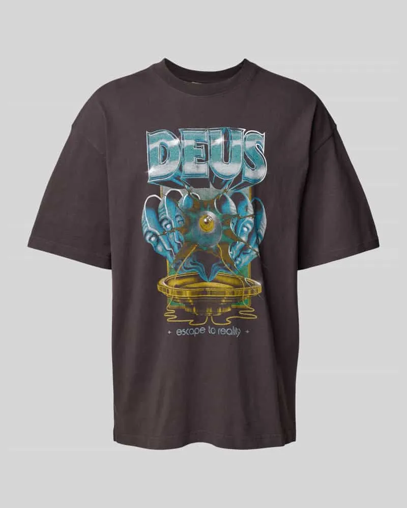 Deus Ex Machina T-Shirt mit Label-Print 