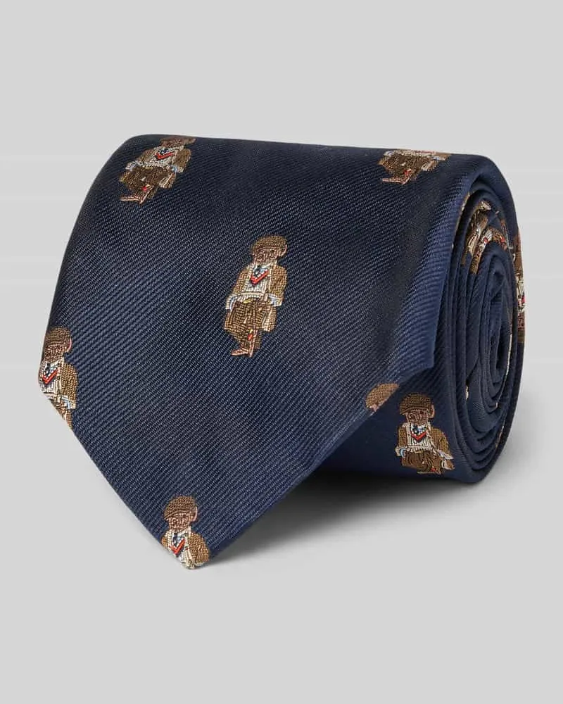 Ralph Lauren Krawatte aus Seide im Allover-Look Marine