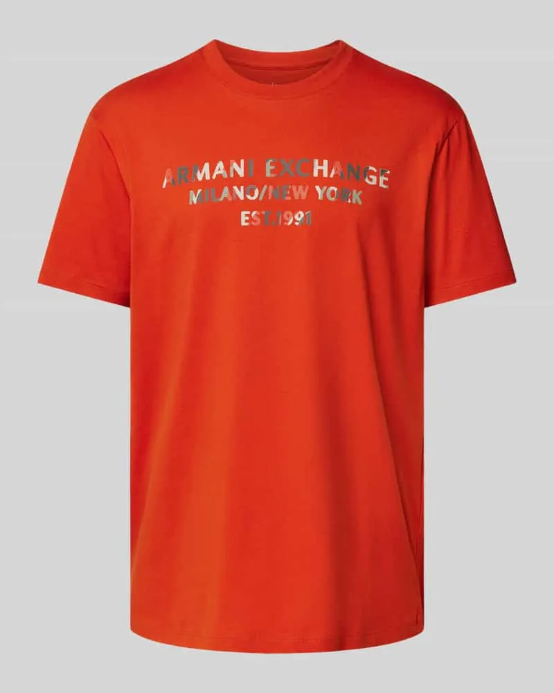 Armani Exchange T-Shirt mit Label-Print 