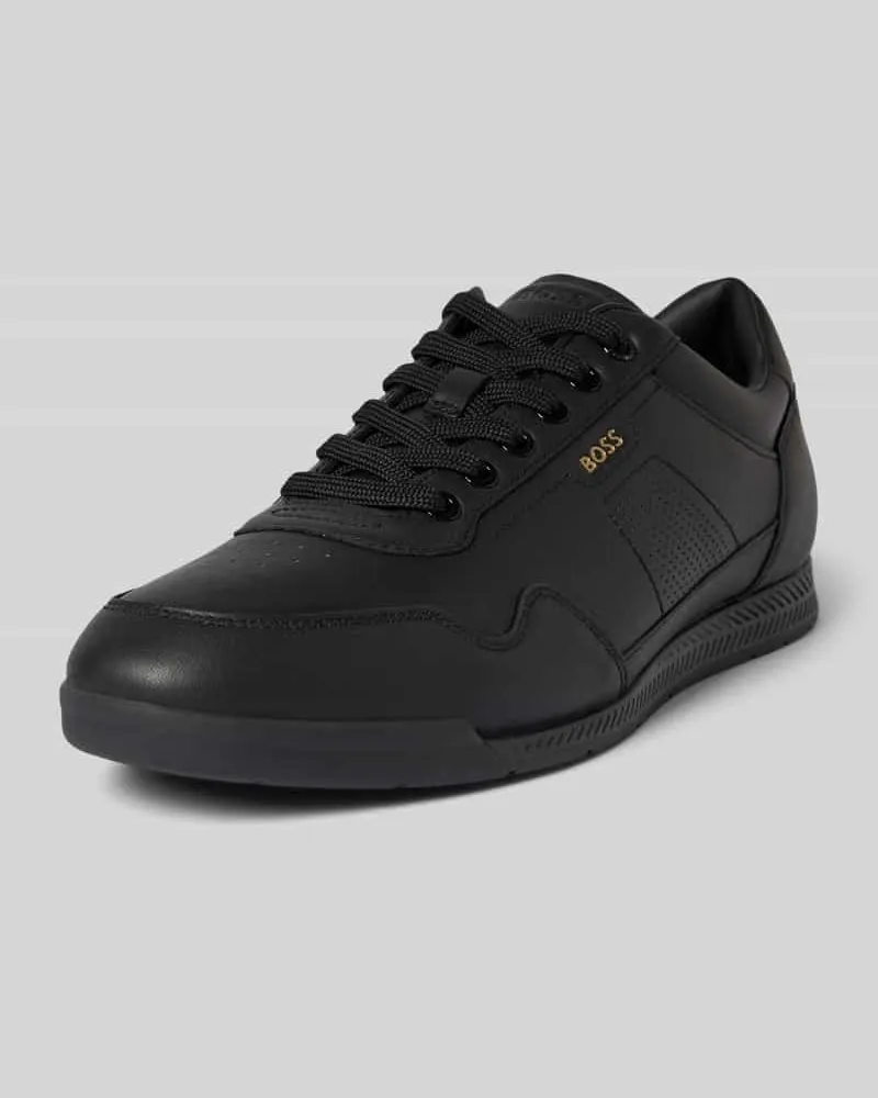 HUGO BOSS Sneaker mit Label-Detail Modell 'Titanium Black