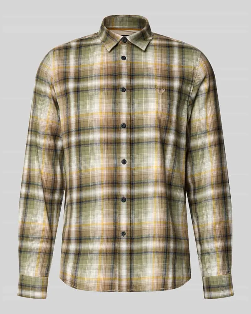 PME Legend Regular Fit Freizeithemd mit Kentkragen und Label-Stitching 