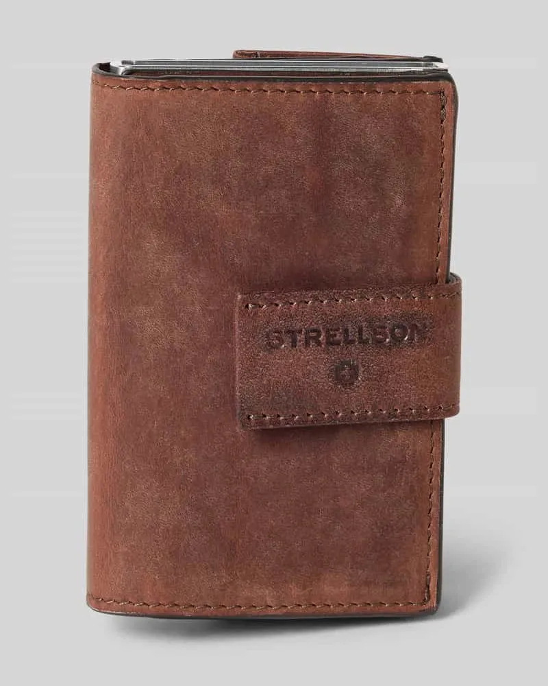 Strellson Portemonnaie aus echtem Rindsleder Modell 'BRICKLANE C-THREE Dunkelbraun