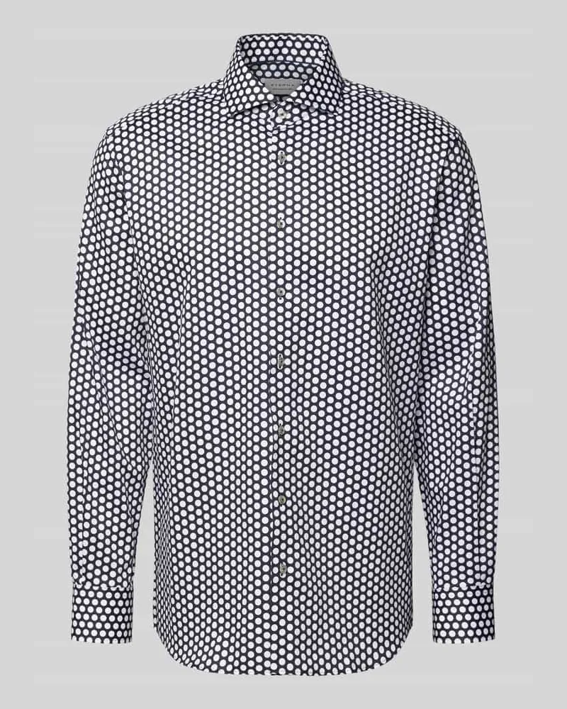 Eterna Modern Fit Business-Hemd aus Baumwolle mit Kentkragen Marine