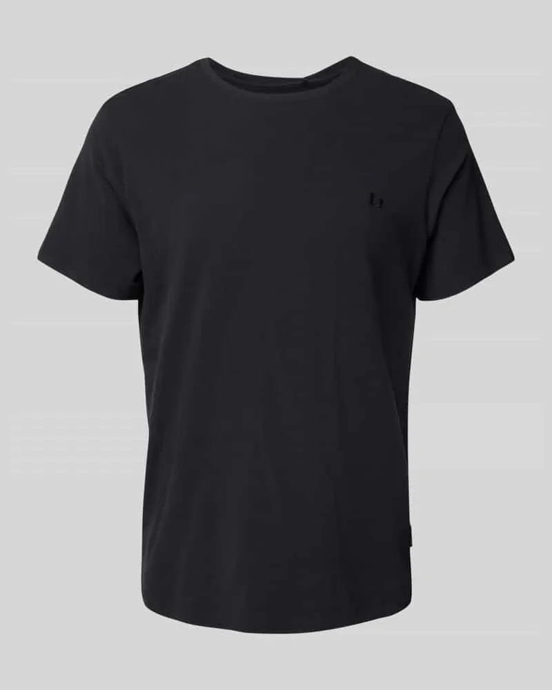Blend T-Shirt mit geripptem Rundhalsausschnitt Modell 'Dinton 