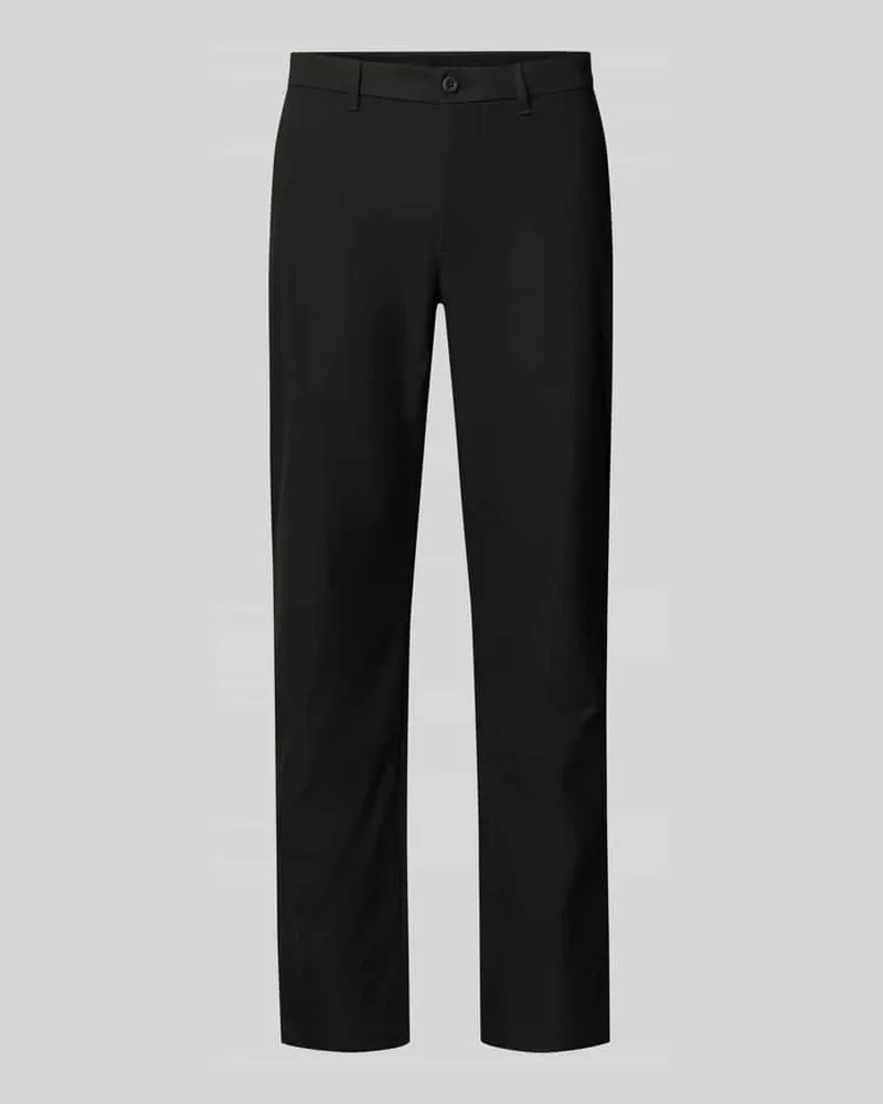 Tommy Hilfiger Straight Leg Hose aus atmungsaktivem Material Modell 'DENTON Black