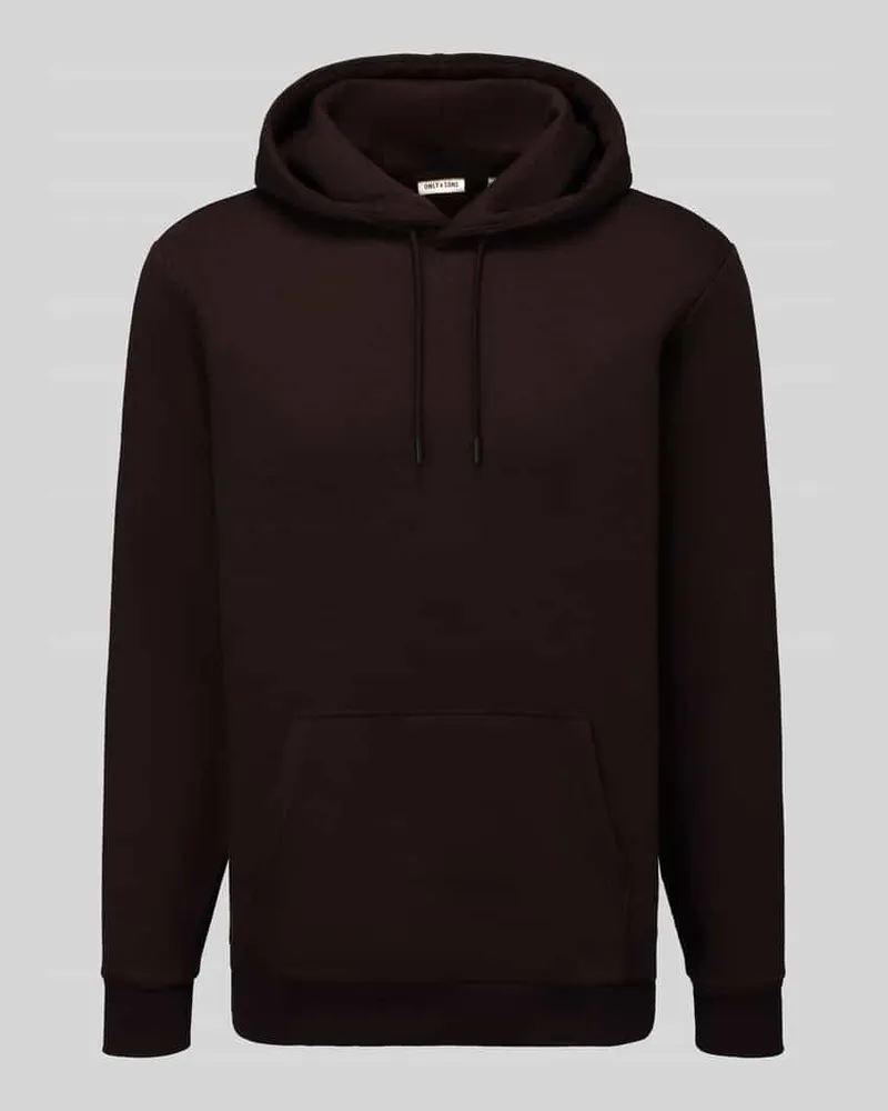 Only & Sons Regular Fit Hoodie aus Baumwoll-Mix Modell 'CERES Schoko