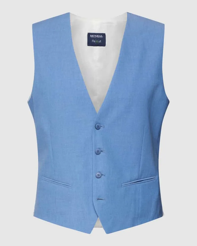 McNeal Slim Fit Weste mit Paspeltaschen Blau
