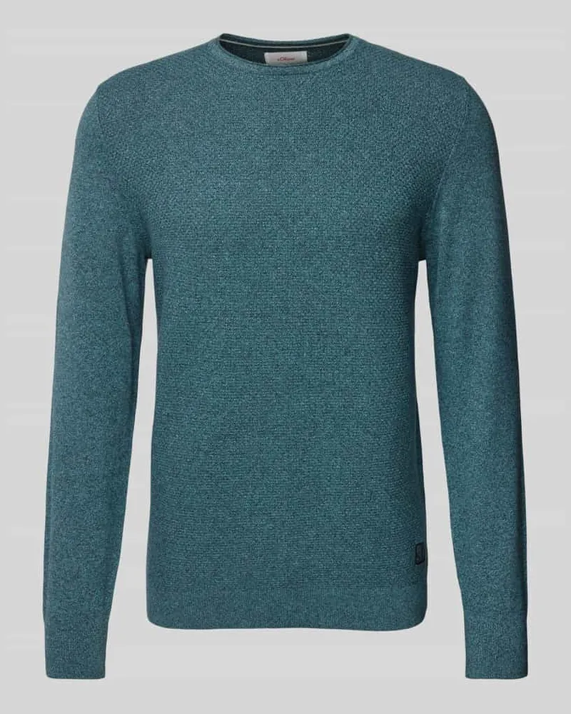 S.Oliver Regular Fit Strickpullover aus reiner Baumwolle mit Strukturmix 
