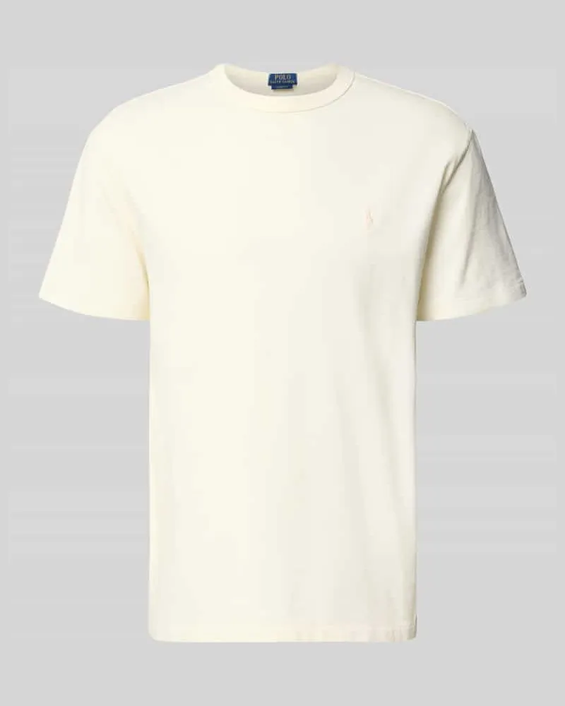 Ralph Lauren Classic Fit T-Shirt mit Label-Stitching Offwhite