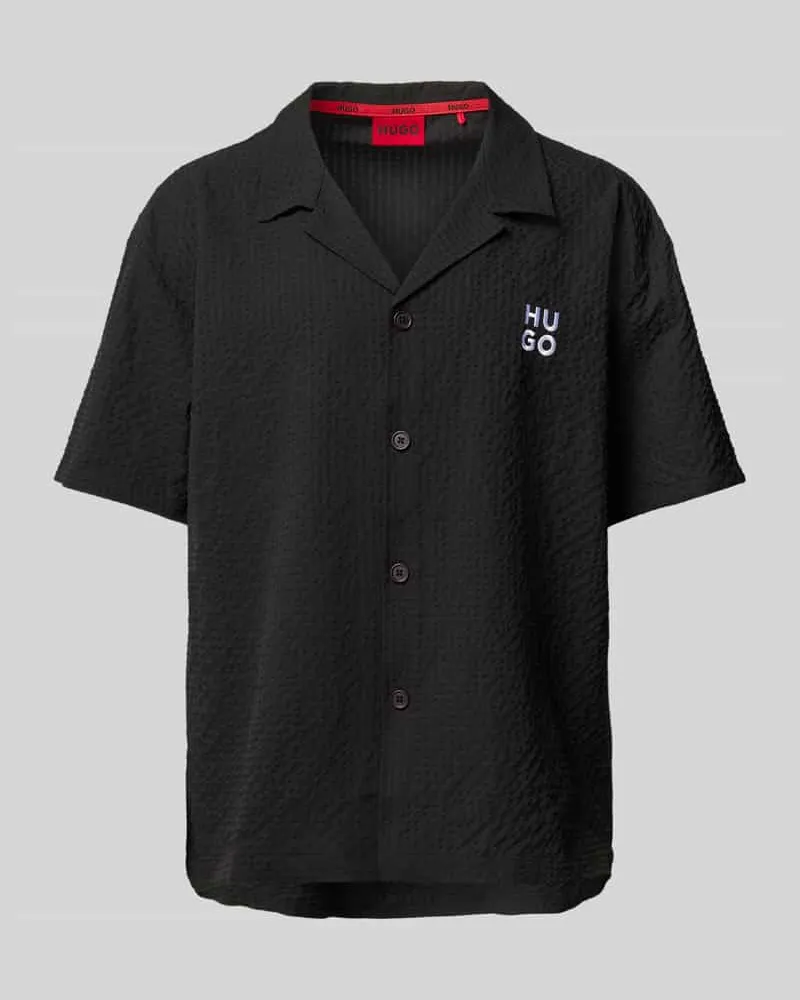 HUGO BOSS Regular Fit Freizeithemd mit Strukturmuster Modell 'CHAFFLE 