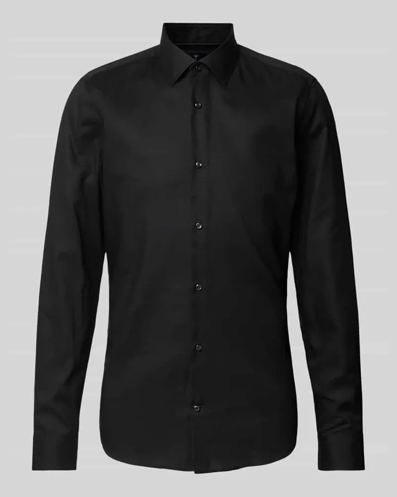 JOOP! Slim Fit Business-Hemd mit Kentkragen Modell 'Pit Black