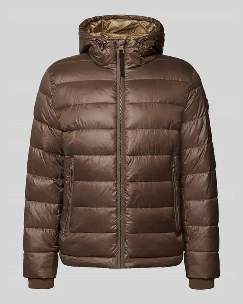 Strellson Regular Fit Steppjacke mit Storm Cuffs Modell 'BAVENO Dunkelbraun