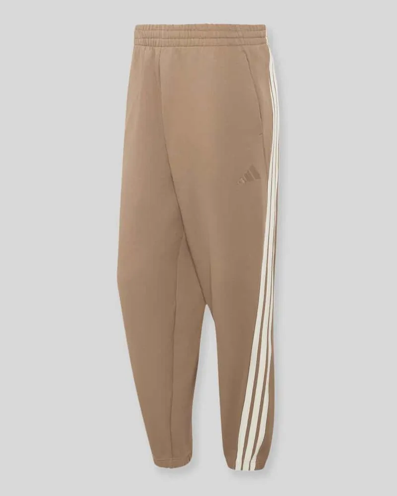 adidas Regular Fit Sweathose aus reiner Baumwolle Beige