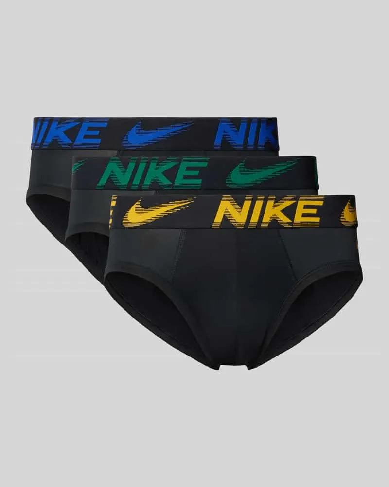 Nike Slim Fit Slips mit Logo-Stitching im 3er-Pack Black