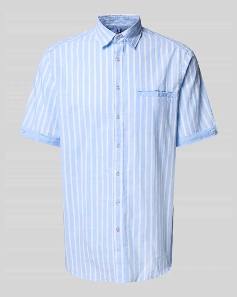 Christian Berg Regular Fit Freizeithemd mit Kentkragen Bleu
