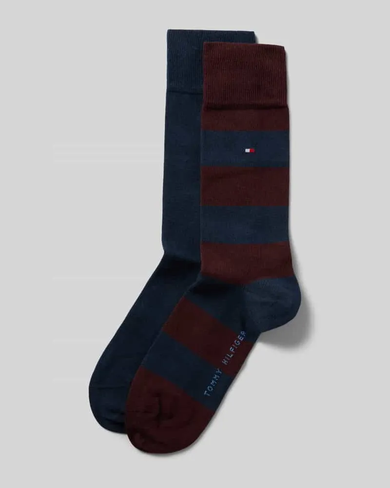 Tommy Hilfiger Socken aus Baumwoll-Mix im 2er-Pack Dunkelrot
